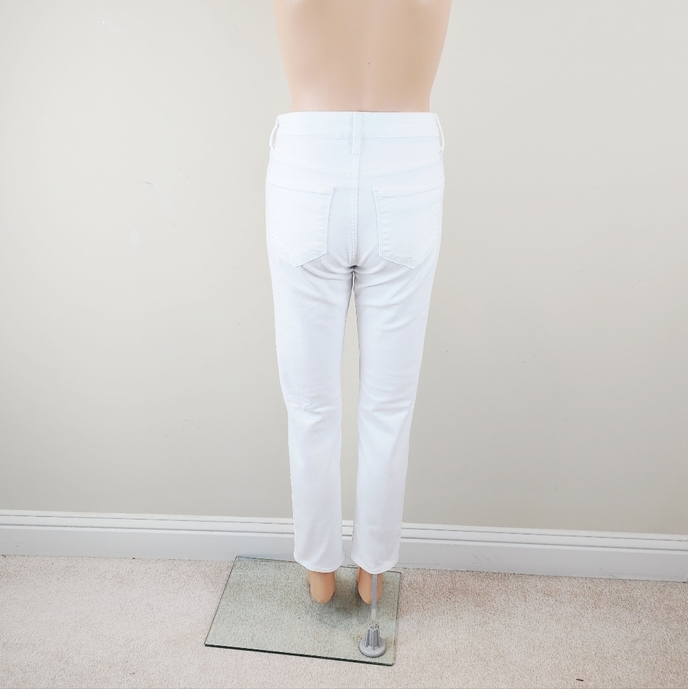 Lucky Brand Mid Rise Hayden Skinny Ankle Crop White Jean Pants - Picture 7 of 14